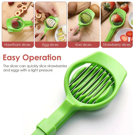 1 cortadora de huevos de mano, cortadora de champiñones y tomates, accesorios de cocina, cortador de verduras, cuchillo, dispositivo