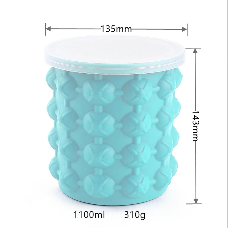 Silicone Ice Cube Maker Portable Bucket Wine Ice Cooler Beer Cabinet Space Saving Kitchen Tools Drinking Whiskey Freeze