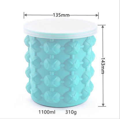Silicone Ice Cube Maker Portable Bucket Wine Ice Cooler Beer Cabinet Space Saving Kitchen Tools Drinking Whiskey Freeze