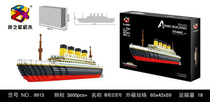 3800 Pcs Diamond Mini Blocks Model Building Bricks Ship Rms Cruise Titanic Sets Kits City Technical