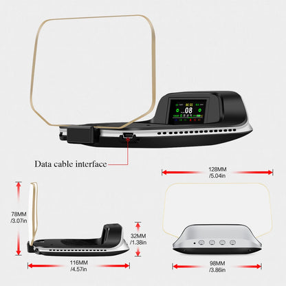 Adapt model3&Y heads-up display speed time power gear synchronization hd projection dashboard