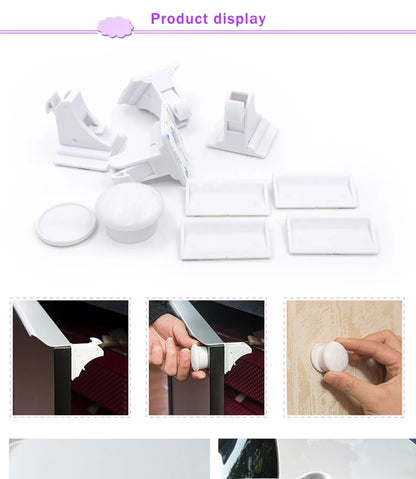 Baby Safety Lock Invisible Lock Kids Security Drawer Latch Cabinet Door Magnetic Child Safety Lock Limiter  Children Protection