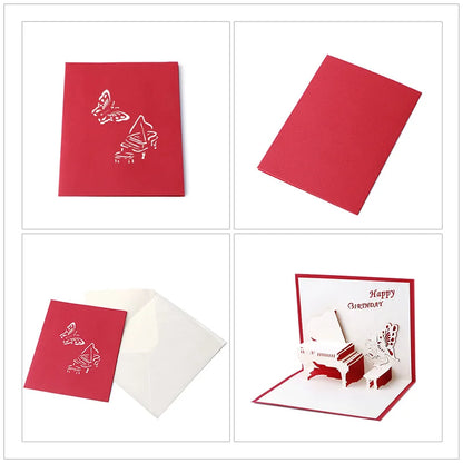 38 Styles 3D Pop Up Greeting Card Love In Hands Birthday Wedding Halloween Christmas Valentines' Day New Year Xmas Kids Gift