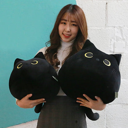 Black Cat Plush Toy Soft Kawaii Plushie Anime Pillows Lovely Cartoon Animal Stuffed Doll Girls Valentine Day Gifts Ornaments