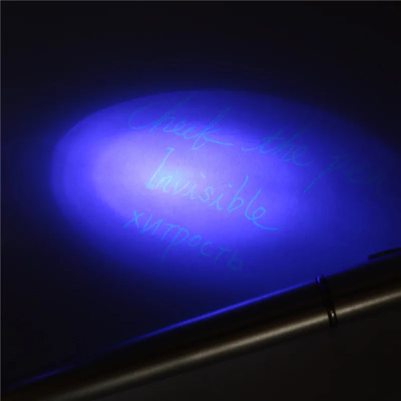 50pcs Office Supplies Material Escolar School Supplies Invisible Ink Pen With Uv Light Magic Secret Spy Ballpoint Wholesale