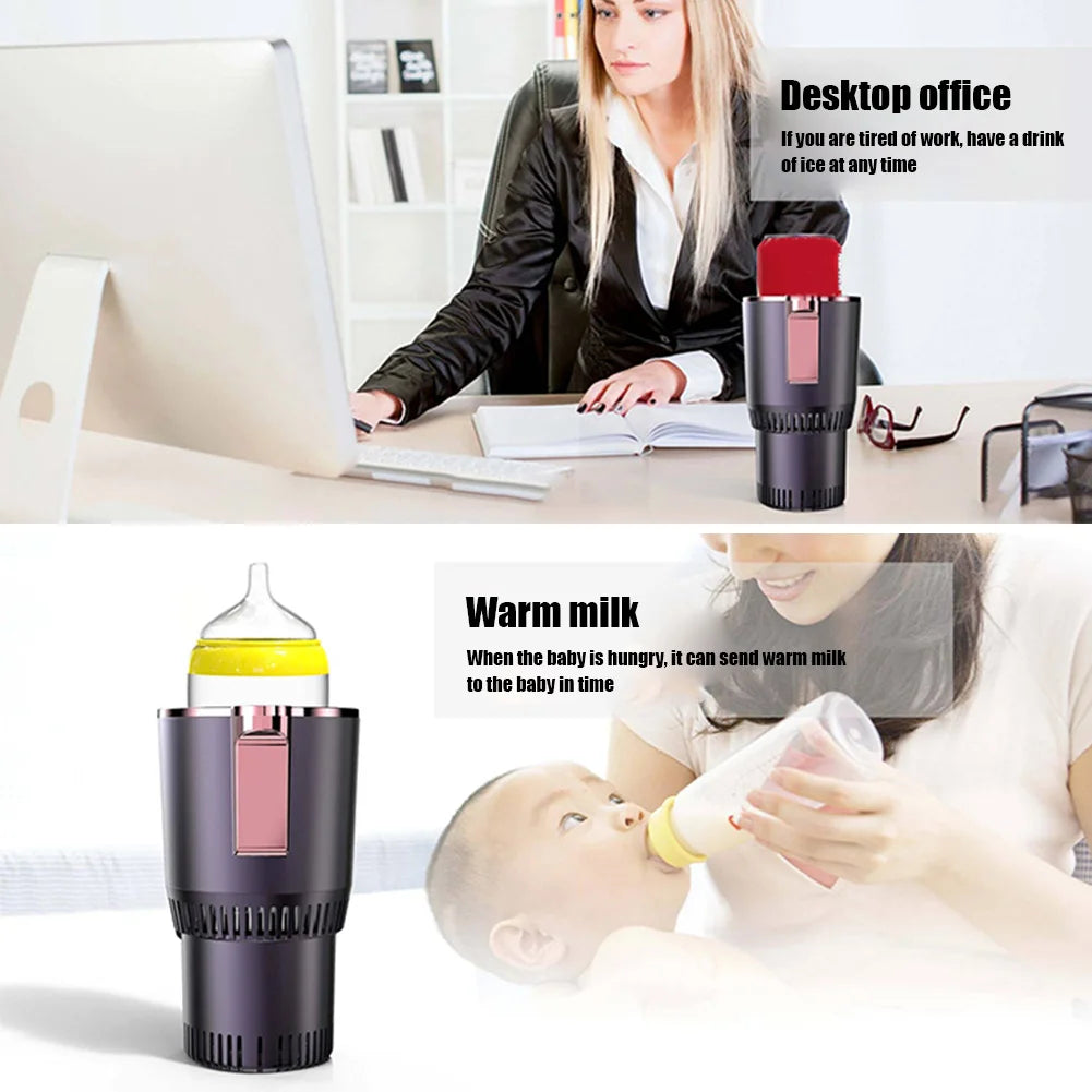 Smart Car Smart Hot and Cold Cup Drinks Holders Home Office Fast Refrigeration Car Heating Cooling Cup Car Mini Refrigerator