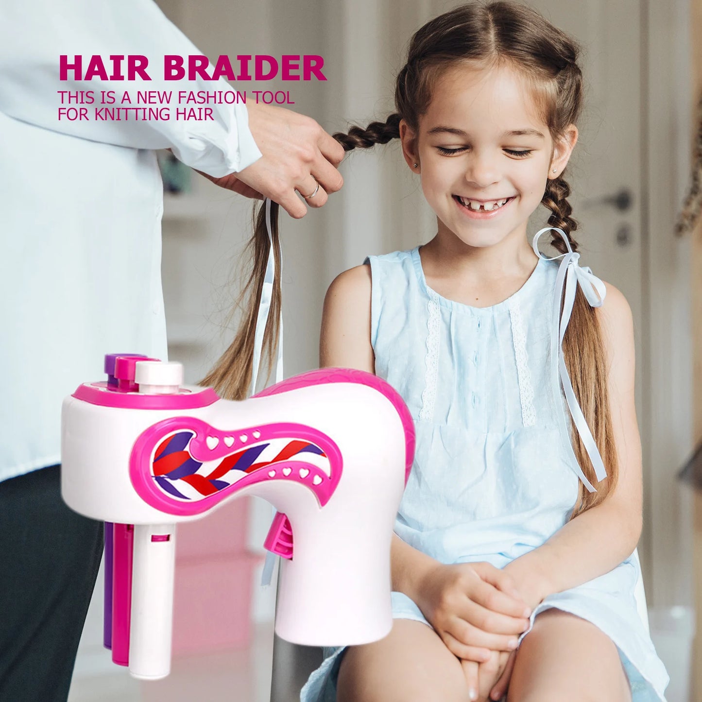 Trenzadora de cabello automática, máquina eléctrica para tejer cabello, bricolaje, rollo de tejido torcido, herramientas de peinado para trenzas torcidas, regalo para niña