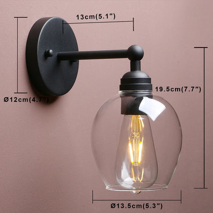 Permo Nordic Industrial Loft Rustic Glass Wall Light , Decorative Lighting for Kitchen Bedroom Corridor Cafe Bar Restaurant