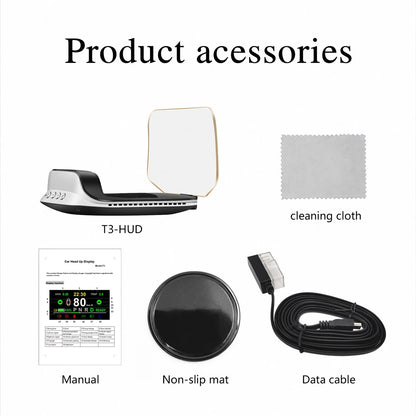 Adapt model3&Y heads-up display speed time power gear synchronization hd projection dashboard