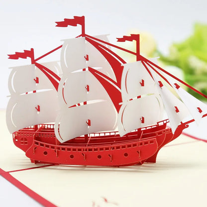 3D Pop UP Invitations Card 3D Paper World Attractions Birthday Greeting Cards 3D Tourist Postcard Save The Date Boy Gift Card