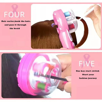 Automatic Hair BraiderElectric DIY Hair Weave Machine Twist Knitting Roll Twisted Braiding Hair Styling Tools Girl Gift