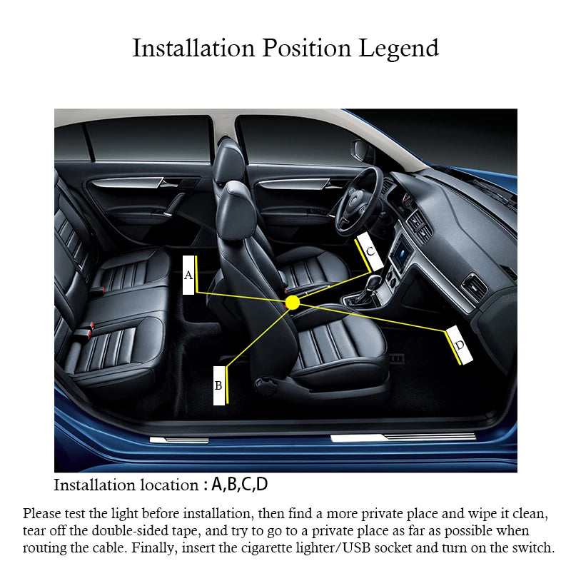 Universal Car Foot Led Atmosphere Light USB Music Voice Control Rhythm Lamp Car Interior  Decoration Car Modification