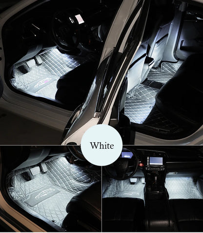 Universal Car Foot Led Atmosphere Light USB Music Voice Control Rhythm Lamp Car Interior  Decoration Car Modification