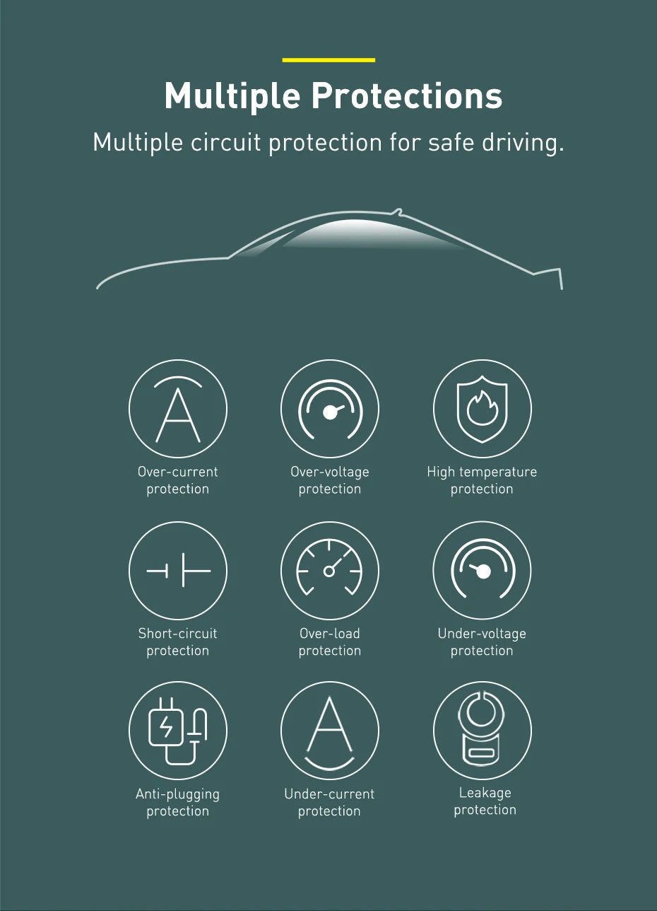Transmisor FM Baseus para coche, adaptador de música con Bluetooth 5.0, cargador USB dual de 3,4 A, reproductor de MP3, radio, modulador FM
