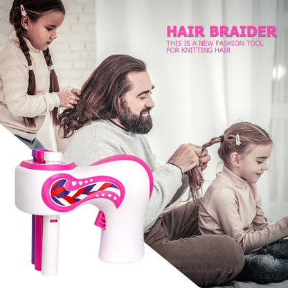 Trenzadora de cabello automática, máquina eléctrica para tejer cabello, bricolaje, rollo de tejido torcido, herramientas de peinado para trenzas torcidas, regalo para niña