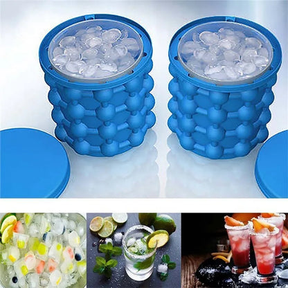 Silicone Ice Cube Maker Portable Bucket Wine Ice Cooler Beer Cabinet Space Saving Kitchen Tools Drinking Whiskey Freeze
