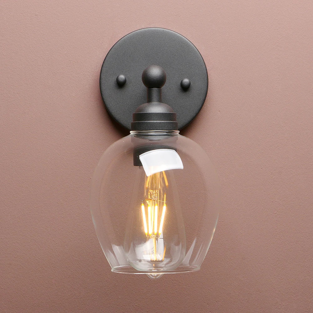 Permo Nordic Industrial Loft Rustic Glass Wall Light , Decorative Lighting for Kitchen Bedroom Corridor Cafe Bar Restaurant