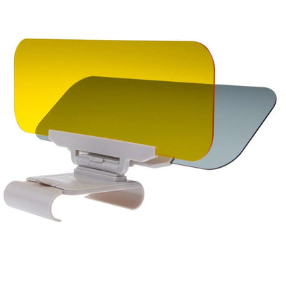 Parasol para coche YASOKRO, antideslumbrante, para día y noche, 2 en 1, antideslumbrante, para conducción, plegable, con espejo y ranura para tarjeta, visera transparente