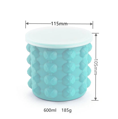 Silicone Ice Cube Maker Portable Bucket Wine Ice Cooler Beer Cabinet Space Saving Kitchen Tools Drinking Whiskey Freeze