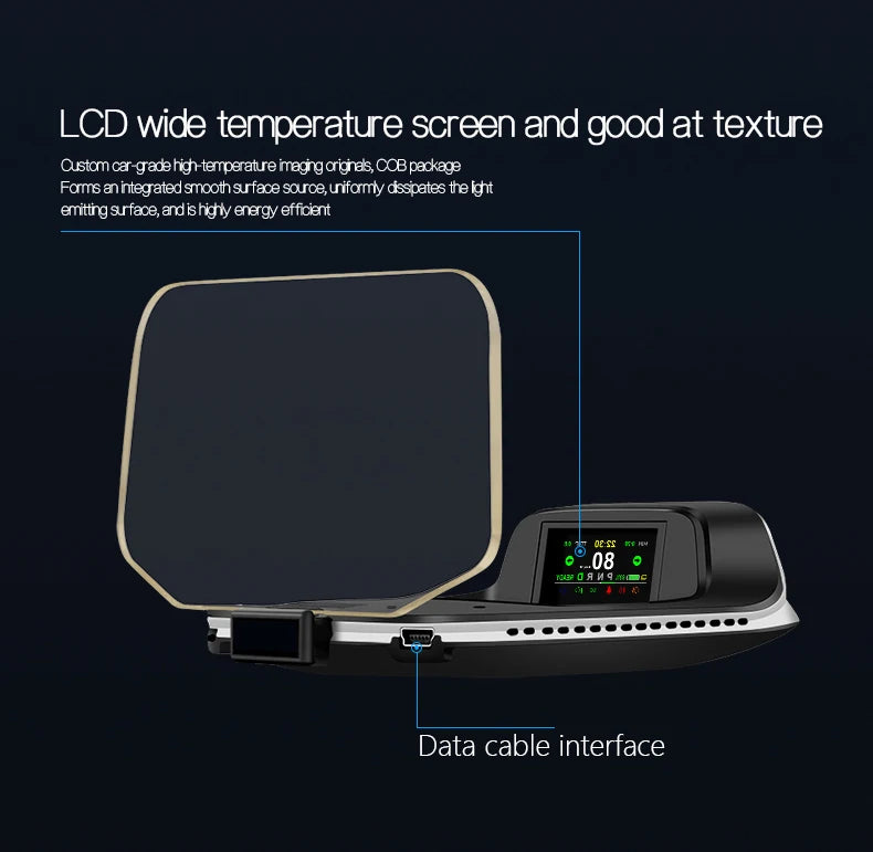 Adapt model3&Y heads-up display speed time power gear synchronization hd projection dashboard
