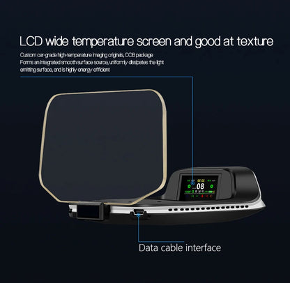 Adapt model3&Y heads-up display speed time power gear synchronization hd projection dashboard