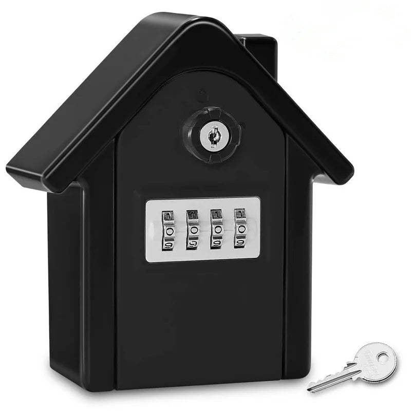 4-digit Combination Code Key Unlock Anti-theft Storage Box Wall-mounted Large Key Safe