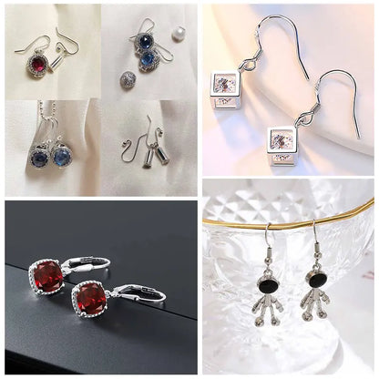 925 Sterling Silver Ear Hooks DIY Earring Findings 925 Silver Earrings Clasps Fittings DIY Jewelry Making Supplies Accessories