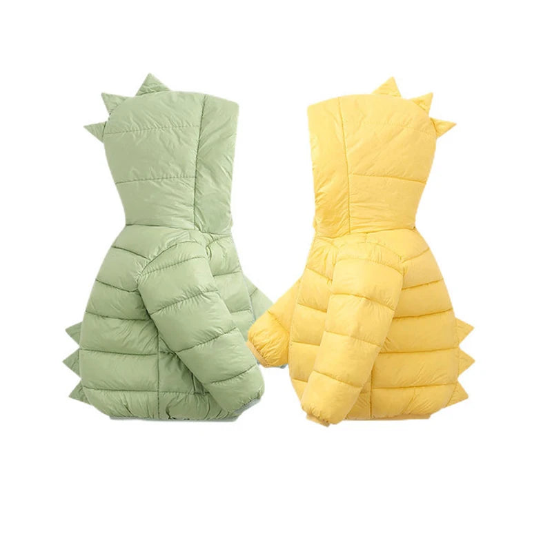 2 3 4 5 6 Years Autumn Winter Baby Boys Jacket Fashion Dinosaur Outerwear Hooded Zipper Christmas Party Girls Coat Kids Clothes