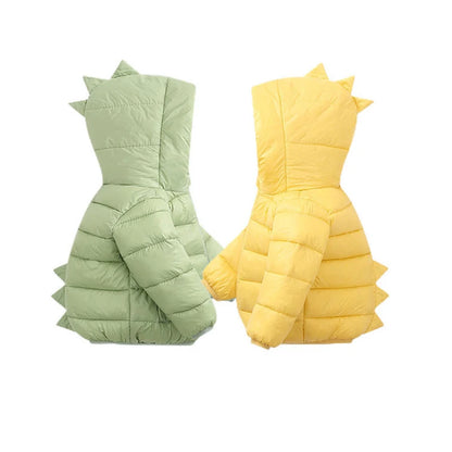 2 3 4 5 6 Years Autumn Winter Baby Boys Jacket Fashion Dinosaur Outerwear Hooded Zipper Christmas Party Girls Coat Kids Clothes