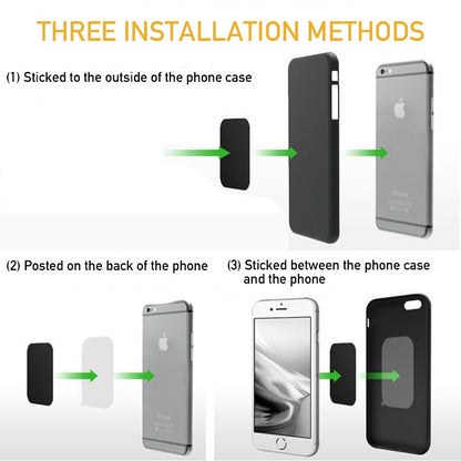 Universal Thin Metal Plate For Magnetic Car Phone Holder Iron Sheet Sticker Disk For Mobile Phone Magnet Holder Mount Stand
