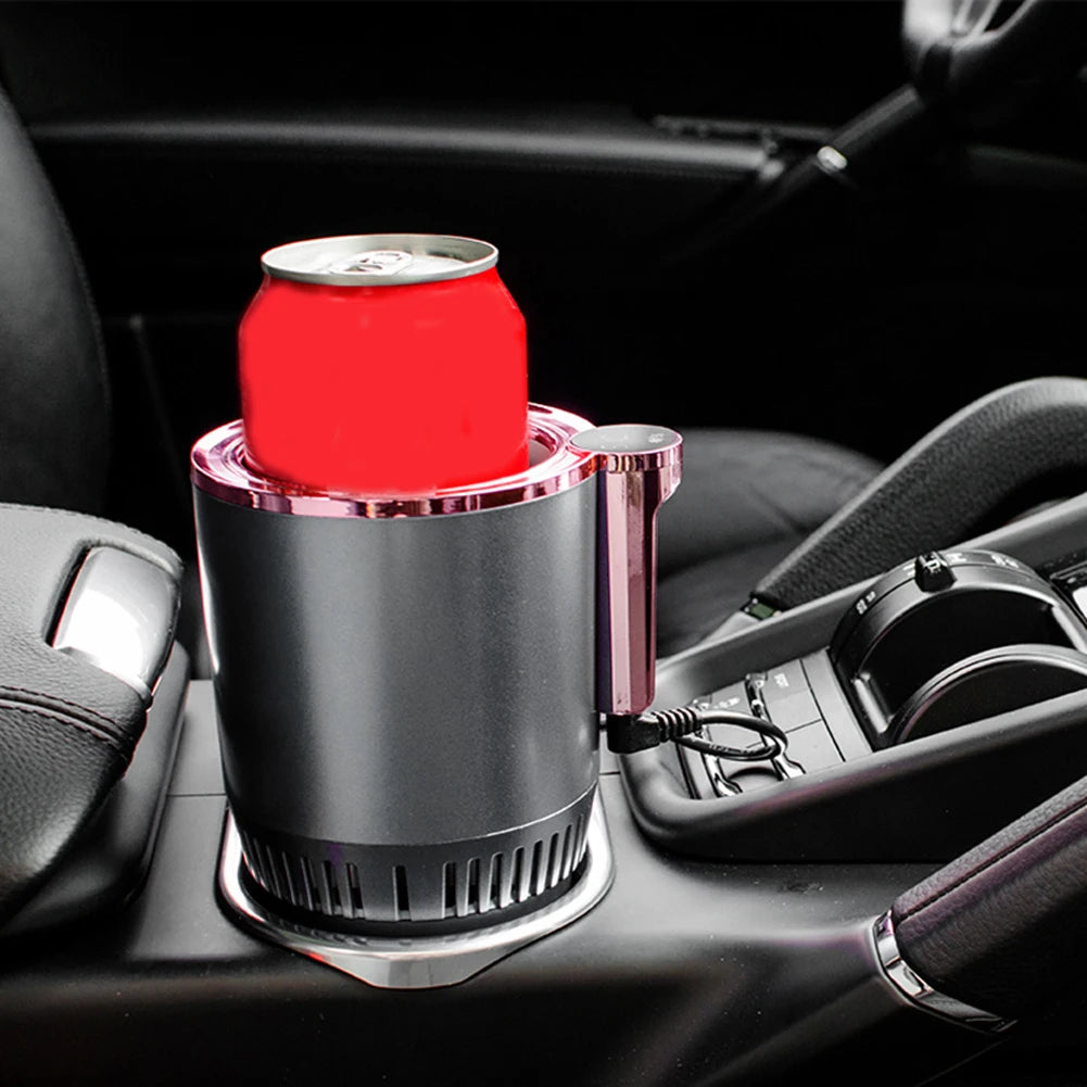 Chauffe-tasse de bureau pour voiture 12 V avec affichage de la température 2 en 1 Support de tasse à boisson intelligent Refroidisseur de boisson Chauffe-biberon