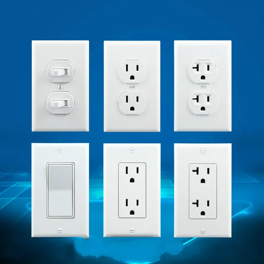 15 A/20 A 110 V-250 V Estados Unidos 1 2 enchufes Autenticación UL Toma estándar de EE. UU. Toma de corriente de América del Norte Interruptor de pared