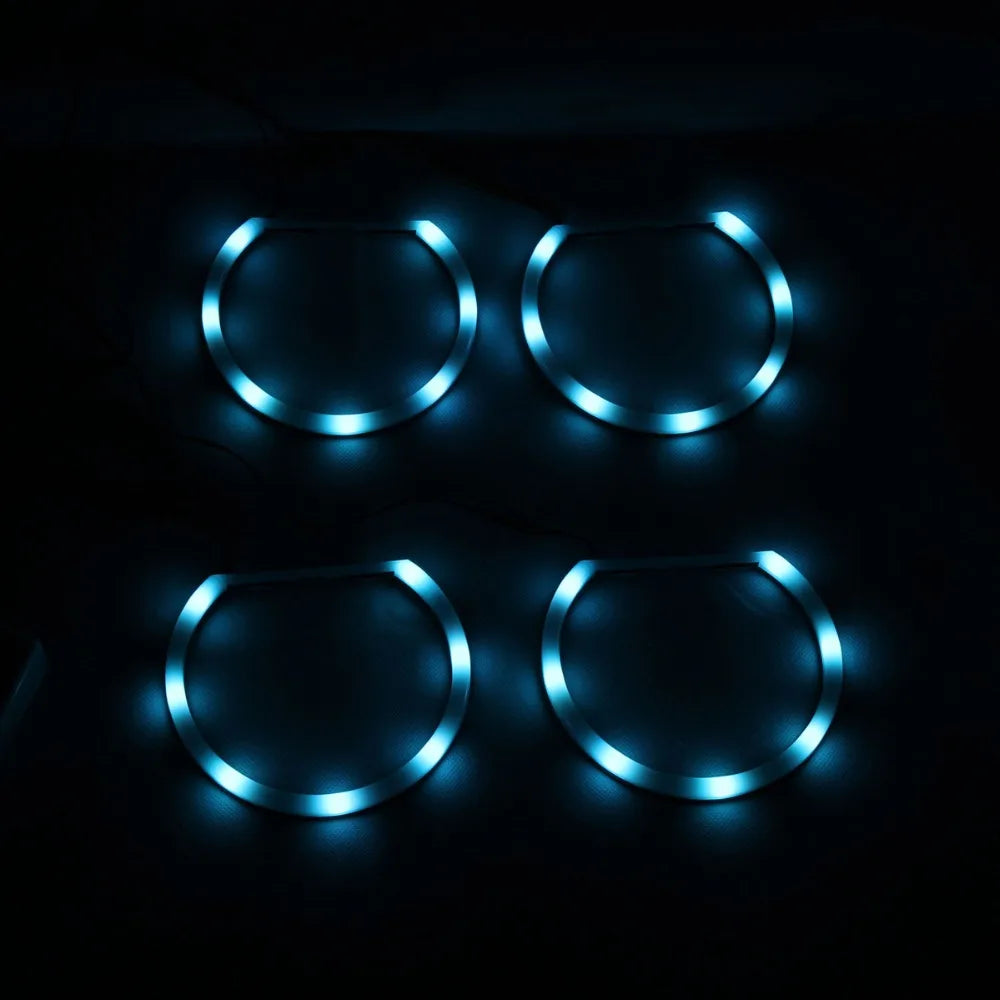 RGBW Angel Eyes Revolving Dynamic Cotton LED Sequential Flowing Bluetooth Wireless Control For 3 5 7 Series BMW E36 E38 E39 E46