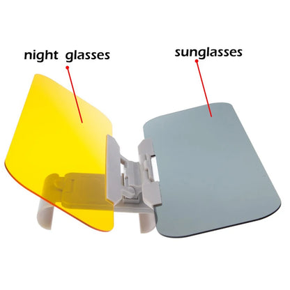 Parasol para coche YASOKRO, antideslumbrante, para día y noche, 2 en 1, antideslumbrante, para conducción, plegable, con espejo y ranura para tarjeta, visera transparente
