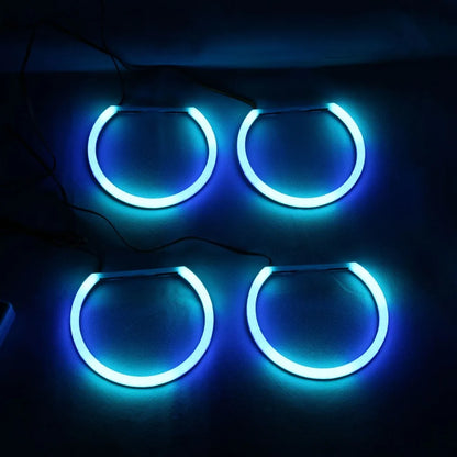 RGBW Angel Eyes Revolving Dynamic Cotton LED Sequential Flowing Bluetooth Wireless Control For 3 5 7 Series BMW E36 E38 E39 E46