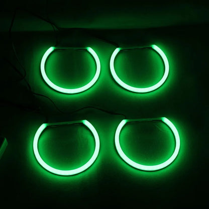 RGBW Angel Eyes Revolving Dynamic Cotton LED Sequential Flowing Bluetooth Wireless Control For 3 5 7 Series BMW E36 E38 E39 E46