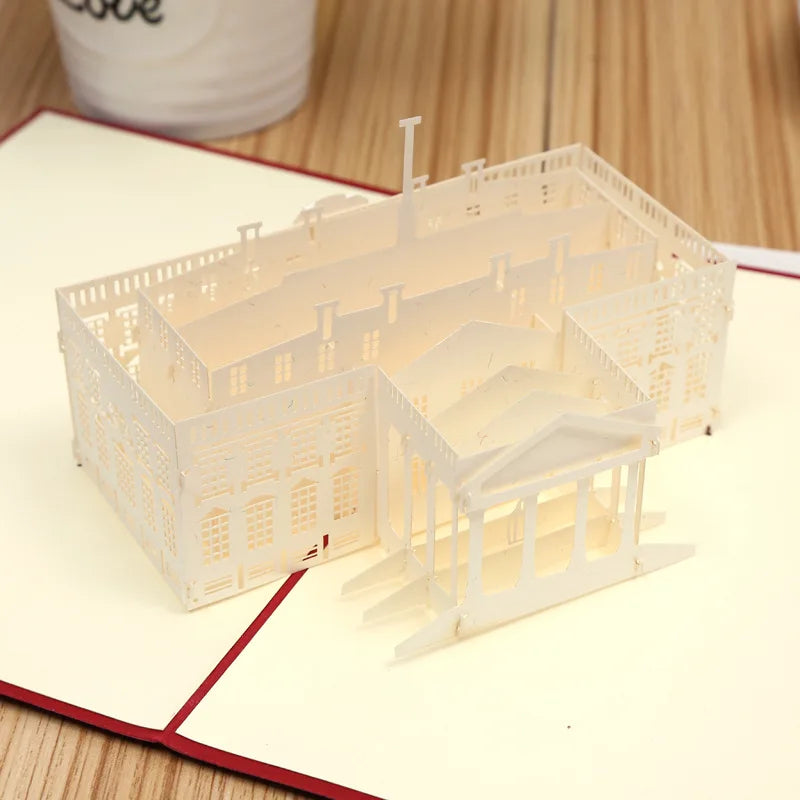 3D Pop UP Invitations Card 3D Paper World Attractions Birthday Greeting Cards 3D Tourist Postcard Save The Date Boy Gift Card