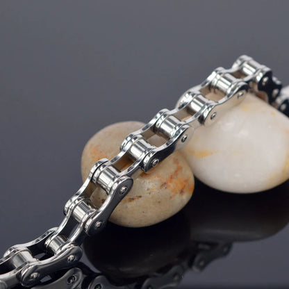 Top Quanlity 316L Stainless Steel Bracelets Mens Motor Bike Motorcycle Chain Bangle Jewelry