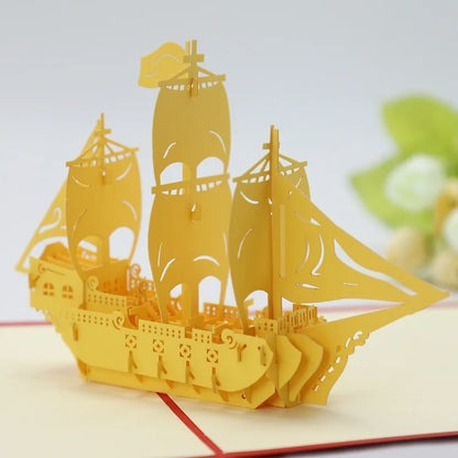3D Pop UP Invitations Card 3D Paper World Attractions Birthday Greeting Cards 3D Tourist Postcard Save The Date Boy Gift Card