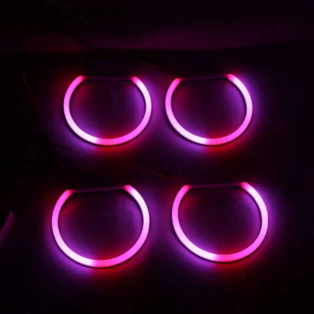 RGBW Angel Eyes Revolving Dynamic Cotton LED Sequential Flowing Bluetooth Wireless Control For 3 5 7 Series BMW E36 E38 E39 E46