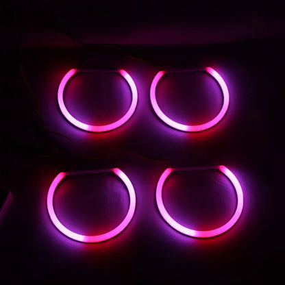 RGBW Angel Eyes Revolving Dynamic Cotton LED Sequential Flowing Bluetooth Wireless Control For 3 5 7 Series BMW E36 E38 E39 E46