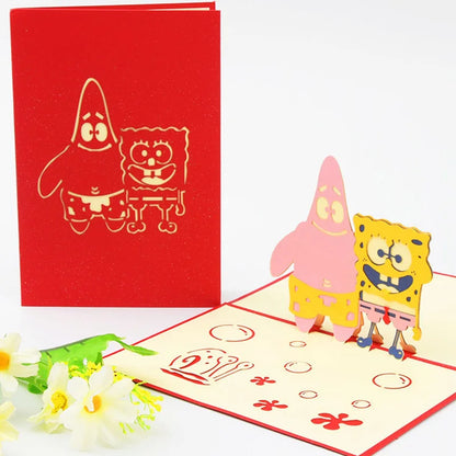3D Pop UP Invitations Card 3D Paper World Attractions Birthday Greeting Cards 3D Tourist Postcard Save The Date Boy Gift Card
