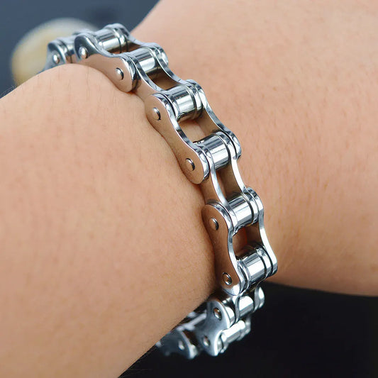 Top Quanlity 316L Stainless Steel Bracelets Mens Motor Bike Motorcycle Chain Bangle Jewelry