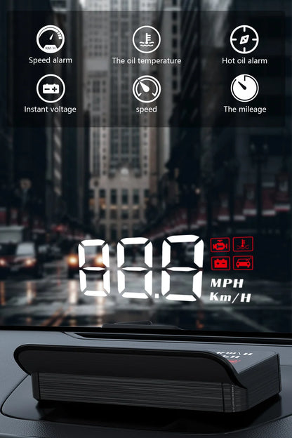 WiiYii M3 HUD Affichage tête haute OBD2 Ordinateur de bord Projecteur de vitesse OBD2 Auto Ordinateur de bord Alarme de kilométrage de carburant Accessoires de voiture