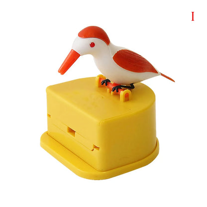 1 distributeur de cure-dents en forme d'oiseau mignon, cadeau de nettoyage des dents, matériau de haute qualité, boîte automatique de cure-dents en forme d'oiseau