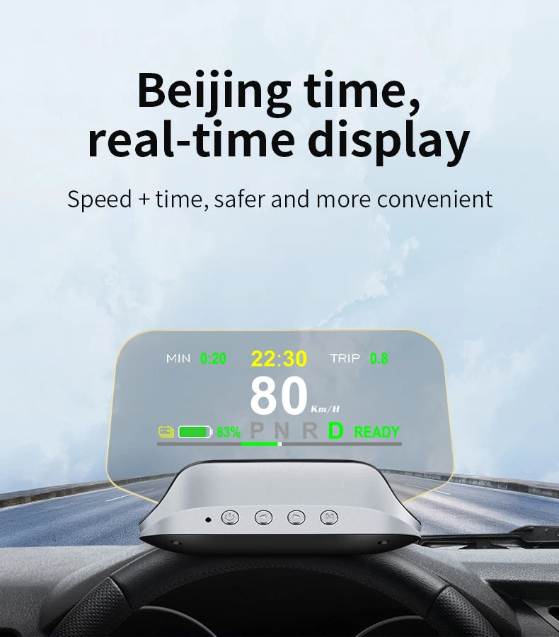Adapt model3&Y heads-up display speed time power gear synchronization hd projection dashboard
