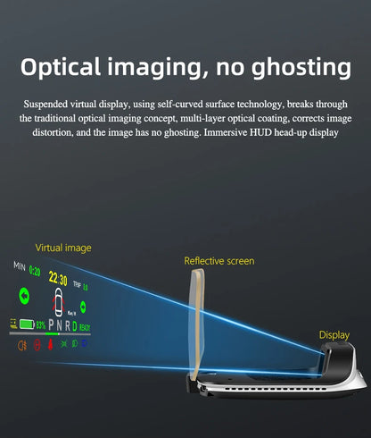 Adapt model3&Y heads-up display speed time power gear synchronization hd projection dashboard