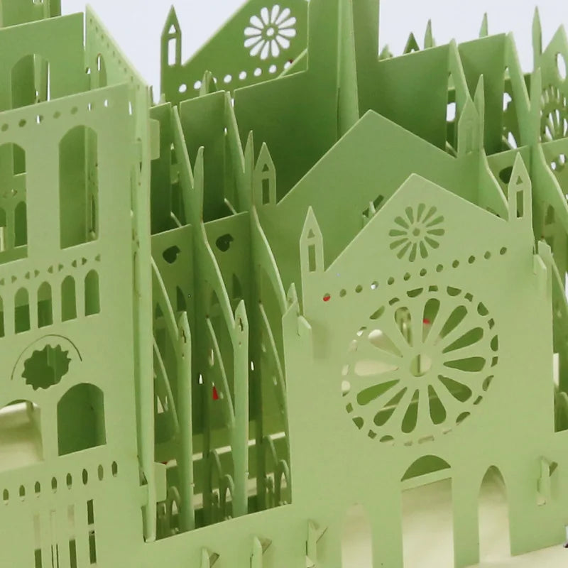 3D Pop UP Invitations Card 3D Paper World Attractions Birthday Greeting Cards 3D Tourist Postcard Save The Date Boy Gift Card