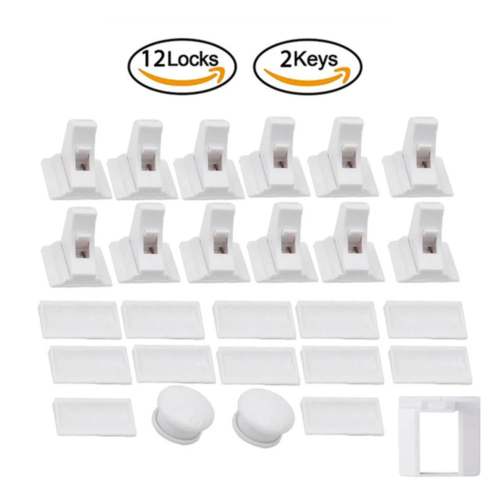 Baby Safety Lock Invisible Lock Kids Security Drawer Latch Cabinet Door Magnetic Child Safety Lock Limiter  Children Protection