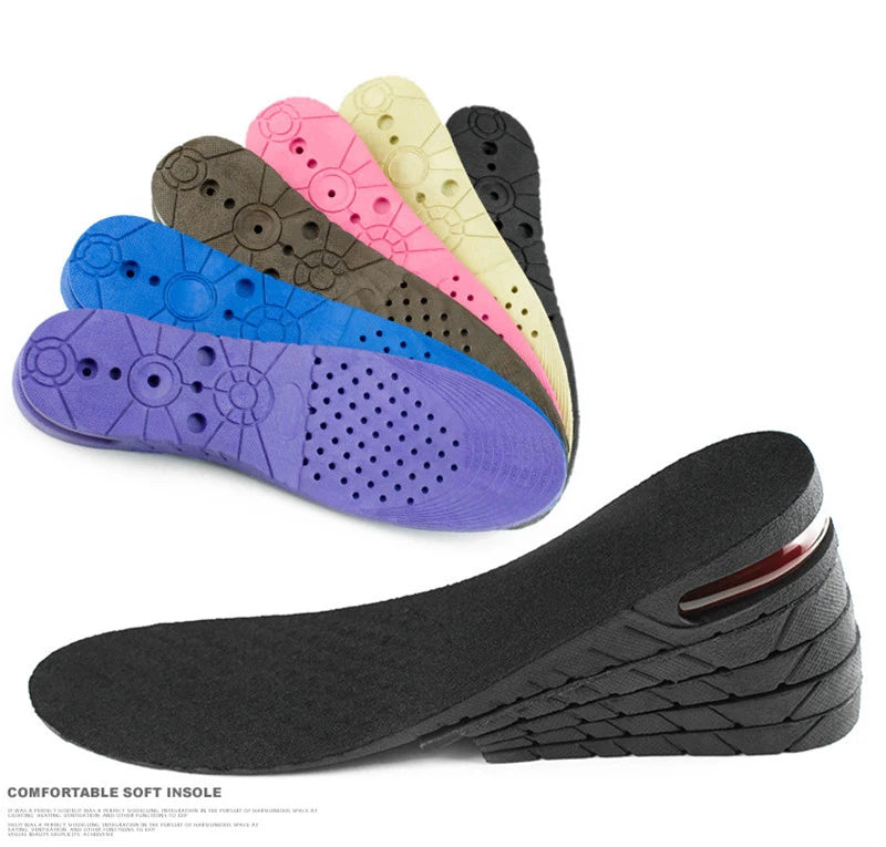 6cm Adjustable insole Unisex Quality Insoles Insert Higher Shoe Pad Memory Foam Lifts Inserts Free Size Cushion for Men Women